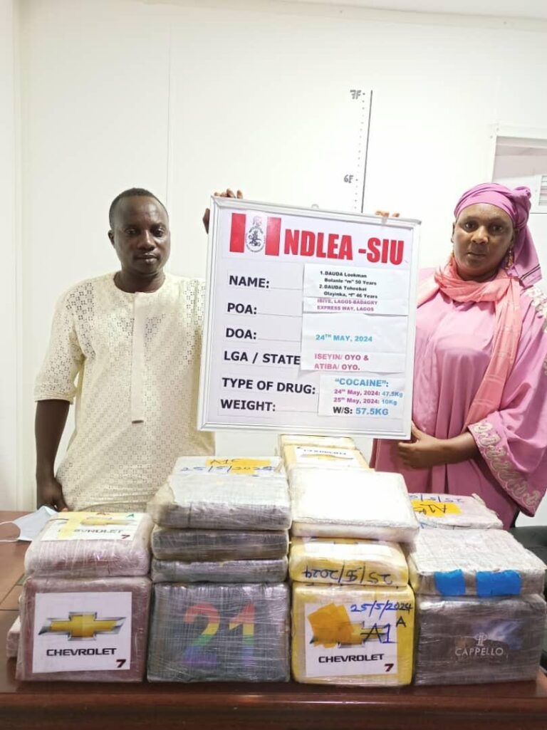 Cocaine Couple: NDLEA Smashes Family-Run Drug Cartel in Lagos, Ogun