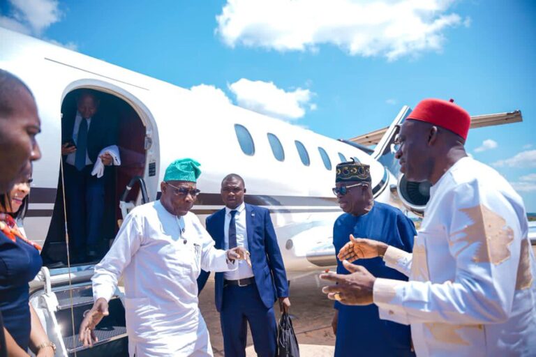 Close Shave: Plane Carrying Obasanjo, Others Struggles to Land In Lagos Storm