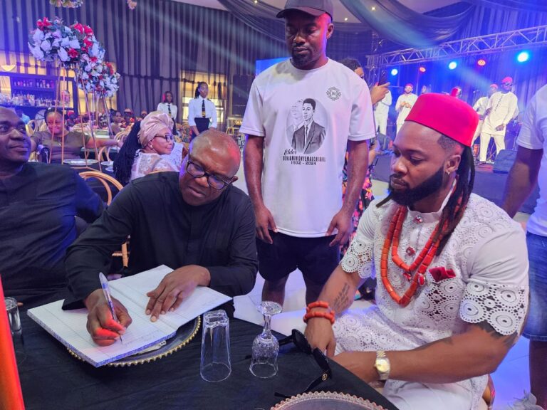 Snapshots: Peter Obi Attends Funeral of Flavour’s Dad