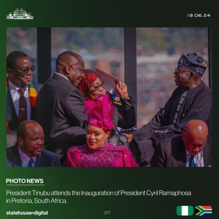 Snapshots: Tinubu At South Africa President’s Inauguration