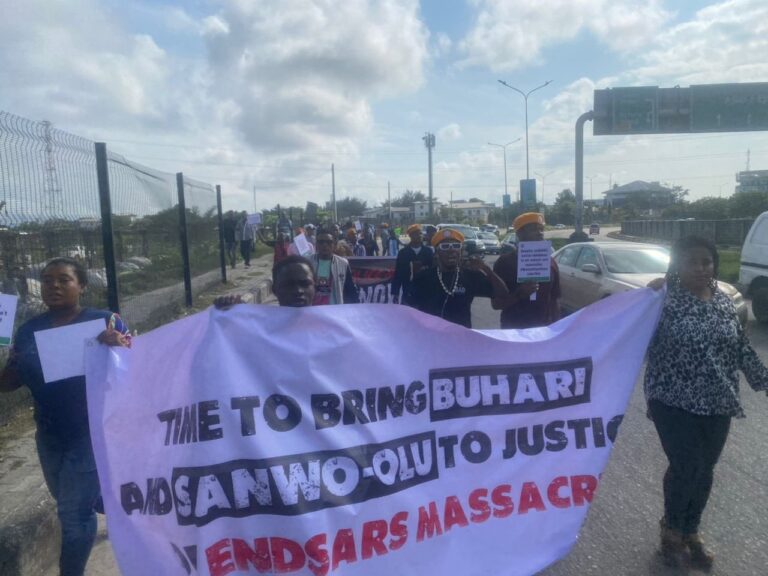 Police End #EndSARS Anniversary Protest With Teargas