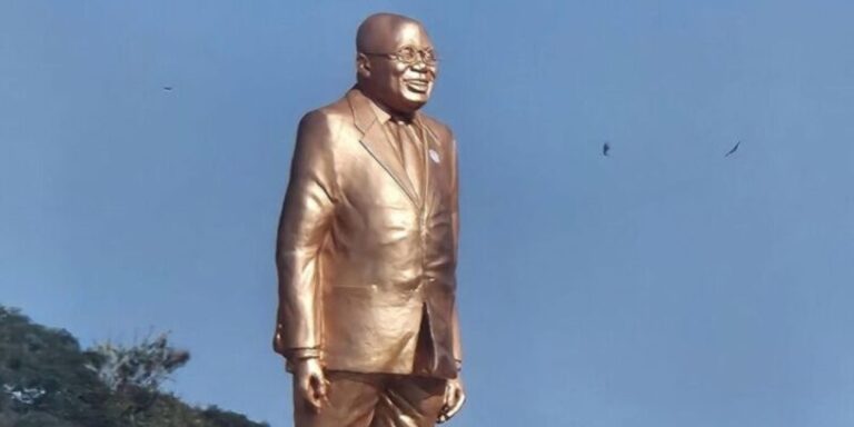 Ghana’s 80-Year-Old President Sparks Outrage with Statue of Himself