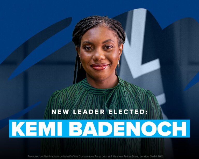 Kemi Badenoch Makes History, Emerges as New Leader of UK Conservative Party