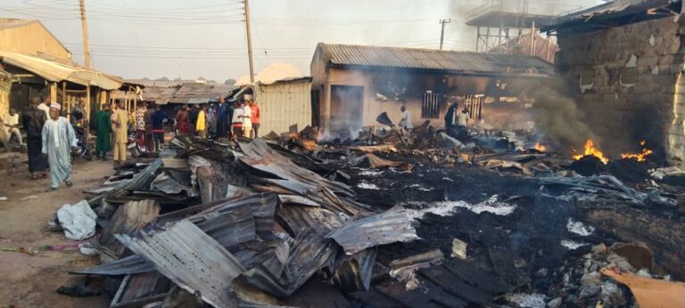 Fire Destroys 30 Shops in Nasarawa Market, Traders Call for Urgent Action