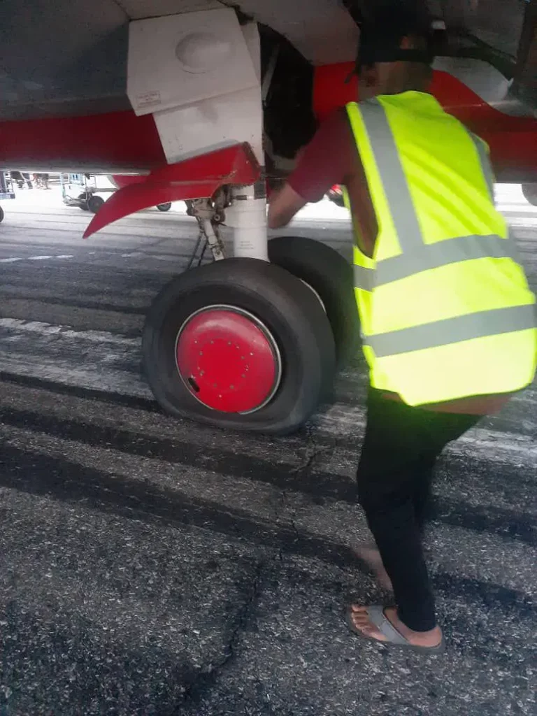 Panic at Abuja Airport as Cargo Plane Suffers Tyre Burst