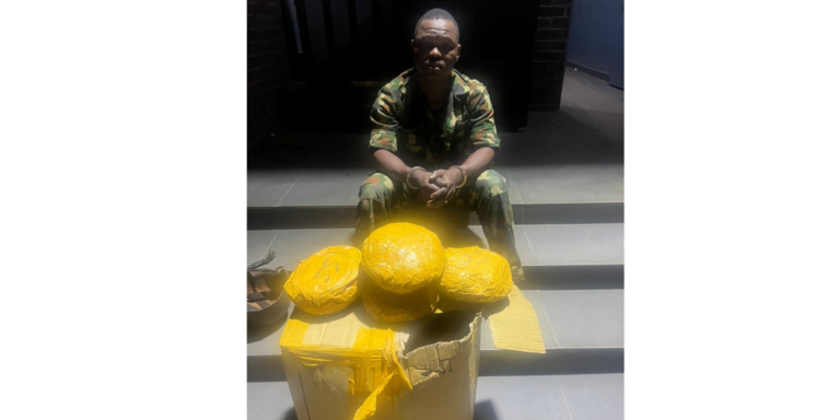 Caught Red-Handed: Army Lance Corporal Arrested With ‘Canadian Loud’ in Lagos