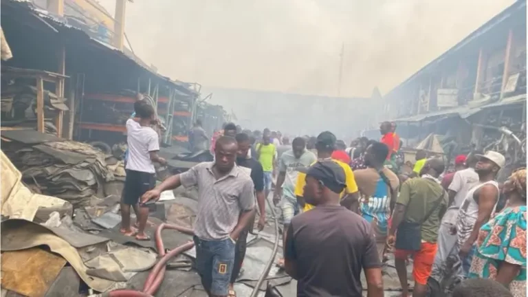 Fire Ravages Ladipo Market, Warehouse, Shops Affected