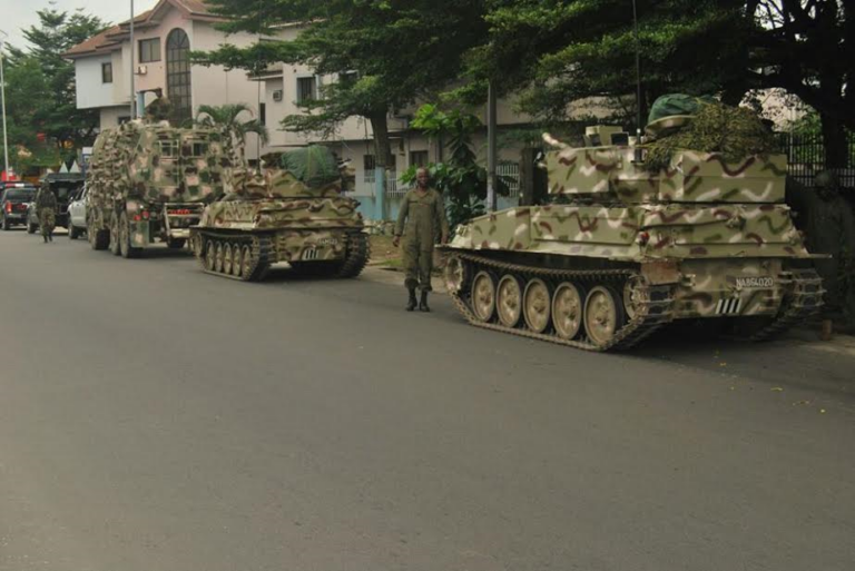 Emergency Rule in Rivers: Military Tanks, Soldiers Storm Government House