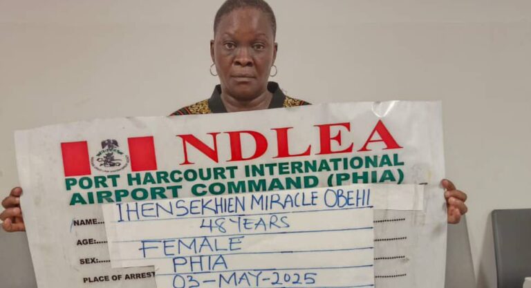 NDLEA Nabs Woman Hiding Cocaine in Private Part
