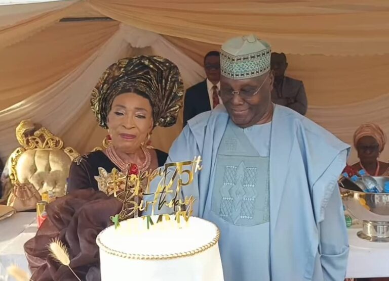 Atiku Celebrates Wife Titi at 75, Praises Her Patience, Loyalty
