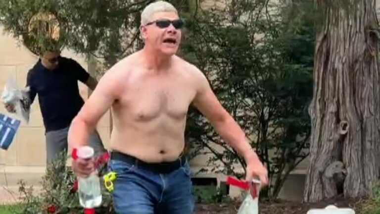 Several people were injured as a man set pro-Israel protesters on fire in a U.S. terror attack