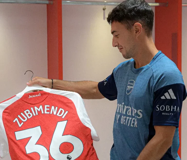 Zubimendi Gets No. 36 Shirt at Arsenal