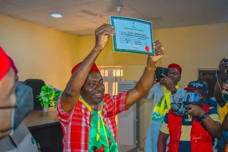 Governor Soludo, Deputy Receive Certificates of Return from INEC in Awka