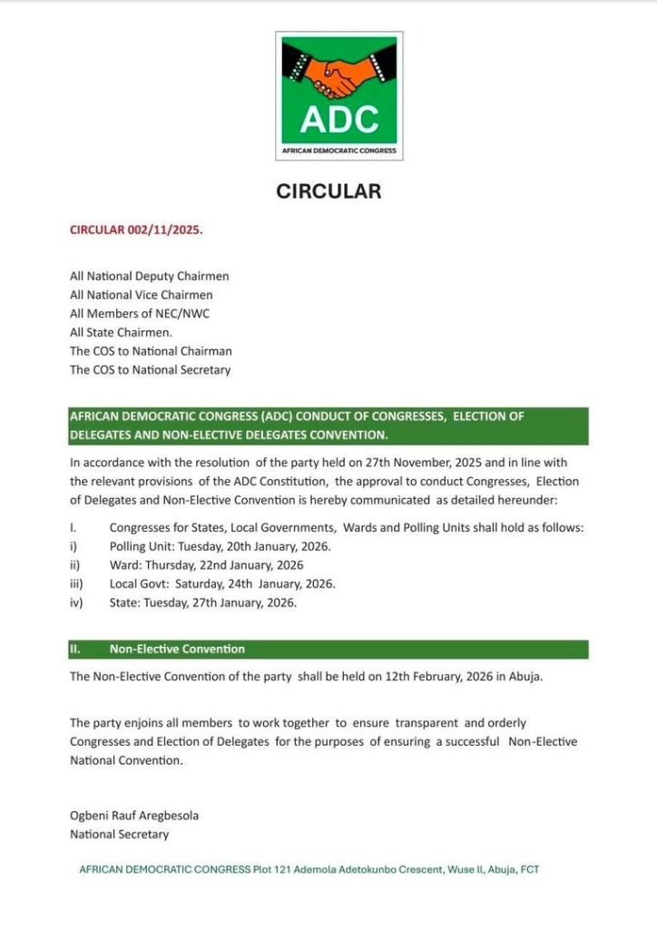 Crisis Rocks ADC as State Chairmen Reject Aregbesolas Congress Notice 1