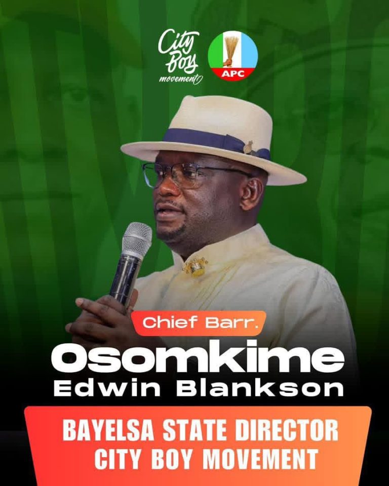 City Boy Movement Appoints Osomkime as Bayelsa Director Ahead of 2027