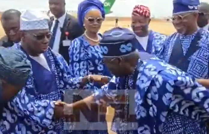 Tinubu’s Gesture to Obasanjo, Osoba Draws Public Attention