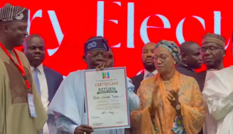 APC Hands Tinubu Certificate of Return, Backs Second Term