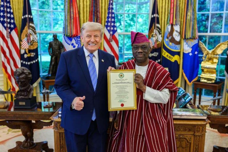 Trump Receives Nigeria’s Ambassador Kayode Are