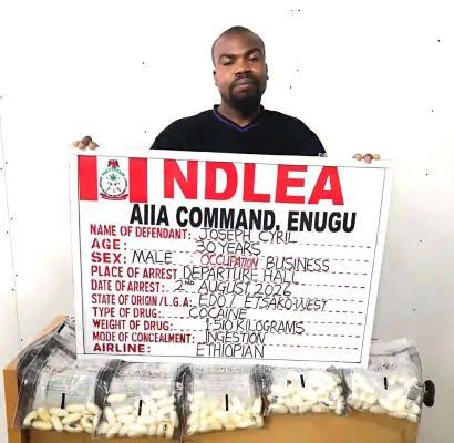Italy-Based Businessman Arrested With 98 Wraps of Cocaine